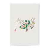 Antique Japanese Art Photographic Print, Cherry Blossom Art, Vintage Floral Wall Decor, Botanical Artwork, Bird Art Print, Asian Art - Tawshia